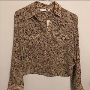 NWT New York & Company Button Down Blouse Size Large